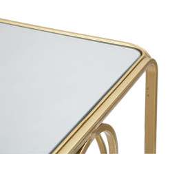 Set of 2 Glam ARTSY Plant Supports 34X34X70-29X29X60 cm - Iron & Mirror