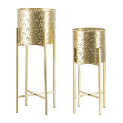 Glam GOLVY Vase Stand Set of 2 -B- Ø 21X52-19X42 cm - Iron