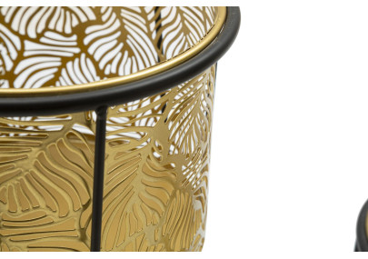 Glam LEAVY Dual Vase Stand Ø 21X40-19X22 cm - Iron