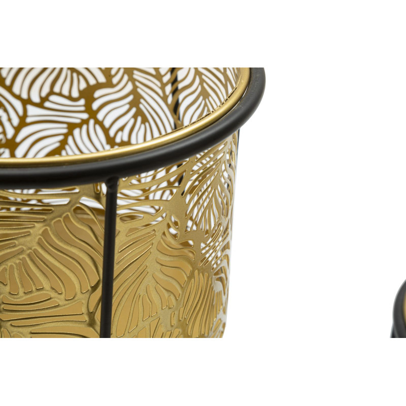 Glam LEAVY Dual Vase Stand Ø 21X40-19X22 cm - Iron