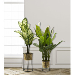 Glam LEAVY Dual Vase Stand Ø 21X40-19X22 cm - Iron