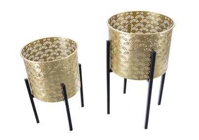 Glam GLISSY Vase Set 2 pcs -A- Ø 21X38-19X28 cm - Iron