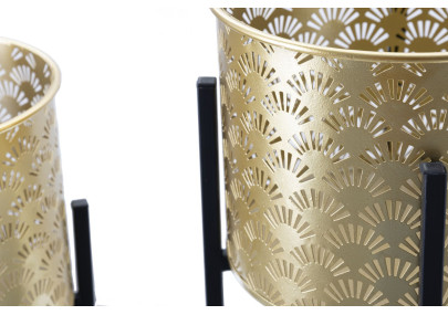 Glam GLISSY Vase Set 2 pcs -A- Ø 21X38-19X28 cm - Iron