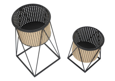 BOHO CHIC OSAKA Set of 2 Vase Holders Ø 21X40-19X22 cm - Iron