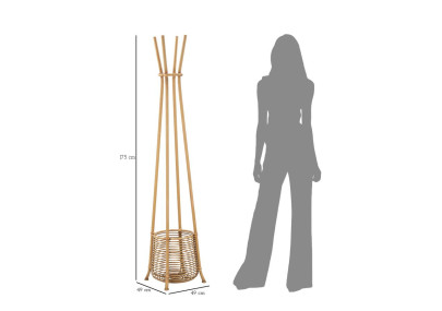 BOHO CHICH Umbrella Stand with Support Ø 49X49X175 cm - Iron & Plastic