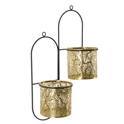 Glam HONG Dual Wall Vase Holder 27X14X48 cm - Iron