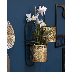 Glam HONG Dual Wall Vase Holder 27X14X48 cm - Iron