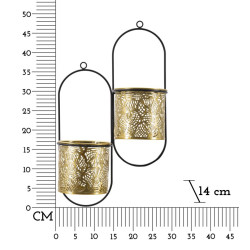 Glam HONG Dual Wall Vase Holder 27X14X48 cm - Iron