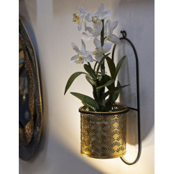 Glam HONG Wall Vase Holder 14X14X37 cm - Iron