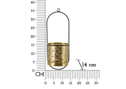 Glam HONG Wall Vase Holder 14X14X37 cm - Iron