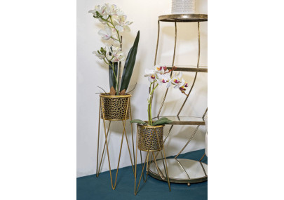 Glam Set of 2 OR Vase Holders 21X20X46-18X18X32 cm - Iron