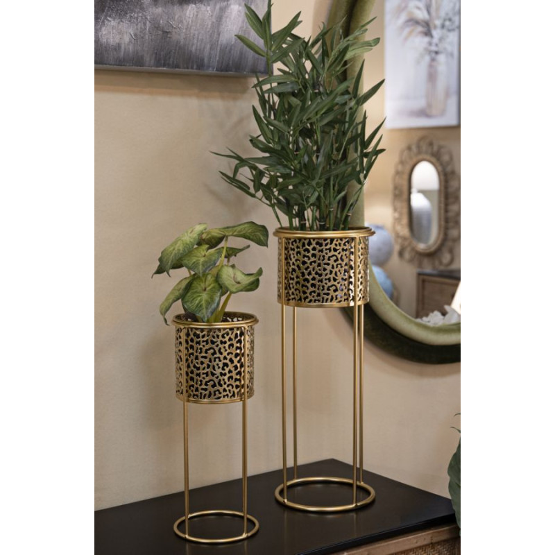 Glam Set of 2 NAT Vase Holders Ø 17X46-14X34 cm - Iron