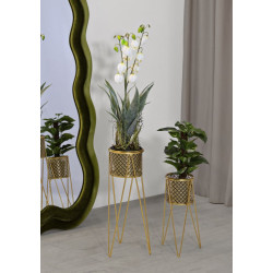 Glam Set of 2 NAT Vase Holders 21X20X46-18X18X32 cm - Iron