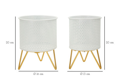 Glam GASPY Vase Stand Set 2 pcs Ø 16X20-13X20 cm - Iron