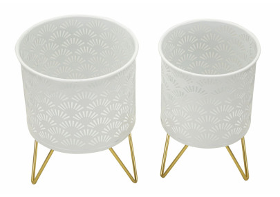 Glam CARLY Vase Stand Set 2 pcs Ø 16X20-13X20 cm - Iron