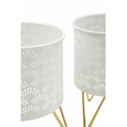 Glam CARLY Vase Stand Set 2 pcs Ø 16X20-13X20 cm - Iron