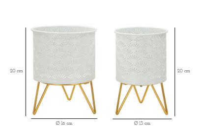 Glam CARLY Vase Stand Set 2 pcs Ø 16X20-13X20 cm - Iron