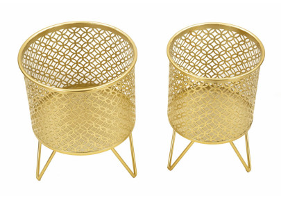 Glam CECI Vase Stand Set of 2 Ø 16X20-13X20 cm - Iron