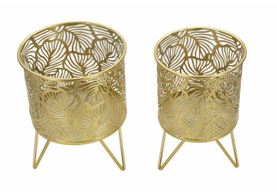 Glam NATY Vase Stand Set 2 pcs Ø 16X20-13X20 cm - Iron