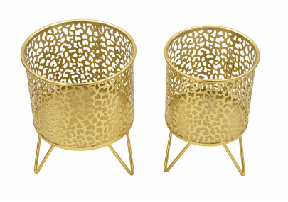 Glam Set of 2 PINY Vase Holders Ø 16X20-13X20 cm - Iron