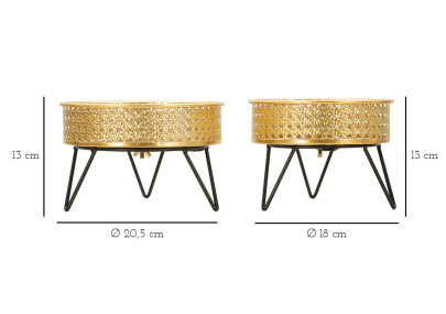 Glam BOSSY Vase Set 2 pcs Ø 20,5X13-18X13 cm - Iron