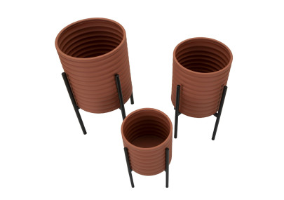 MODERN MILLY Vase Stand Set 3 pcs Ø 36X56,5-30X48,5-24X37,5 cm - Iron