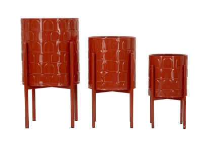 MODERN ARCHY Triple Vase Stand Set Ø 36X56,5-30X48,5-24X37,5 cm - Iron