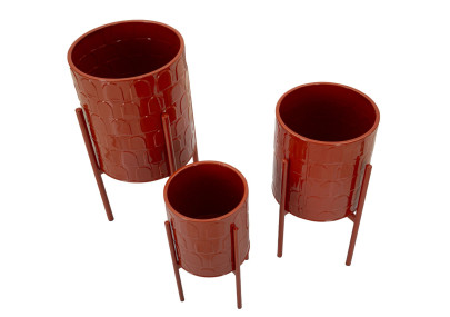 MODERN ARCHY Triple Vase Stand Set Ø 36X56,5-30X48,5-24X37,5 cm - Iron