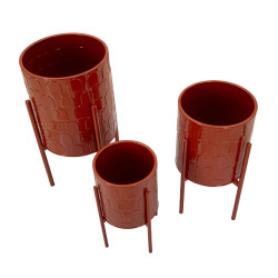 MODERN ARCHY Triple Vase Stand Set Ø 36X56,5-30X48,5-24X37,5 cm - Iron