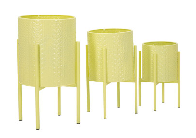 MODERN IRIS Vase Set 3 pcs Ø 36X56,5-30X48,5-24X37,5 cm - Iron