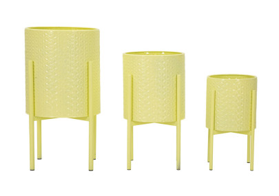 MODERN IRIS Vase Set 3 pcs Ø 36X56,5-30X48,5-24X37,5 cm - Iron