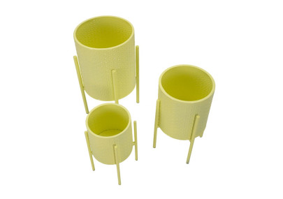 MODERN IRIS Vase Set 3 pcs Ø 36X56,5-30X48,5-24X37,5 cm - Iron