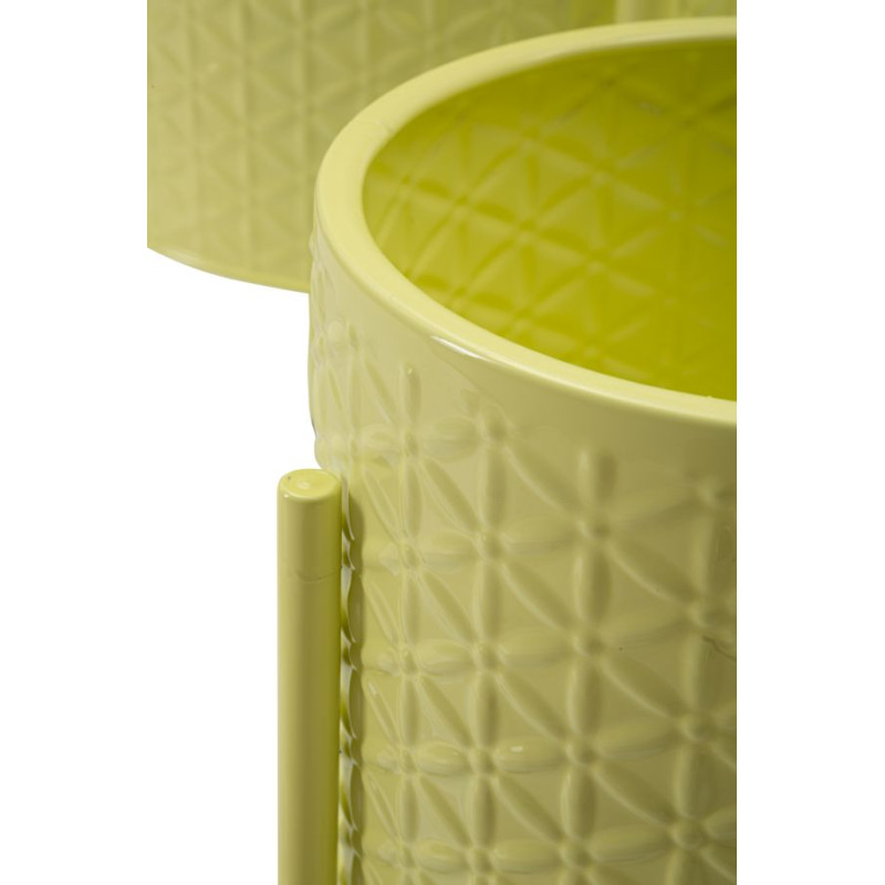 MODERN IRIS Vase Set 3 pcs Ø 36X56,5-30X48,5-24X37,5 cm - Iron