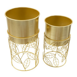 Glam LIVI Vase Set 2 pcs Ø 23X43-20X36 cm - Iron