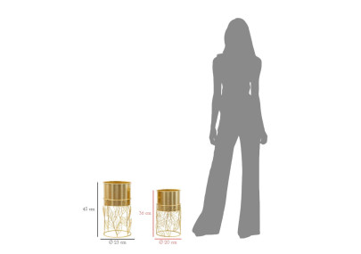 Glam LIVI Vase Set 2 pcs Ø 23X43-20X36 cm - Iron