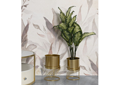 Glam Spiral Vase Stand Set 2 pcs Ø 23X35-20X30 cm - Iron