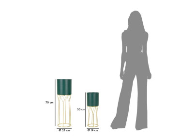 Glam GRENT Stand Set 2 pcs Ø 23X70-19X50 cm - Iron