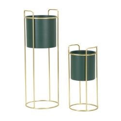Glam GRENT SLIM Vase Stand Set 2 pcs Ø 24X70-19,5X45 cm - Iron