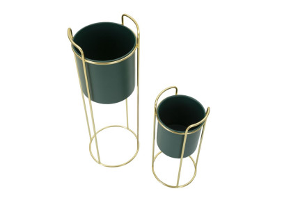 Glam GRENT SLIM Vase Stand Set 2 pcs Ø 24X70-19,5X45 cm - Iron