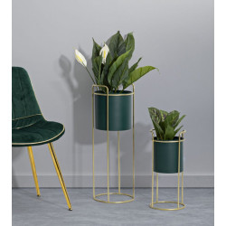 Glam GRENT SLIM Vase Stand Set 2 pcs Ø 24X70-19,5X45 cm - Iron