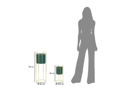 Glam GRENT SLIM Vase Stand Set 2 pcs Ø 24X70-19,5X45 cm - Iron