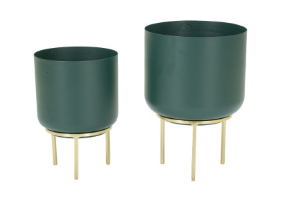 Glam GRENT Vase Stand Set 2 pcs Ø 20X29-16X24 cm - Iron