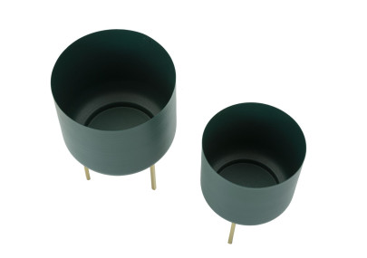 Glam GRENT Vase Stand Set 2 pcs Ø 20X29-16X24 cm - Iron