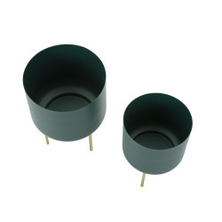 Glam GRENT Vase Stand Set 2 pcs Ø 20X29-16X24 cm - Iron