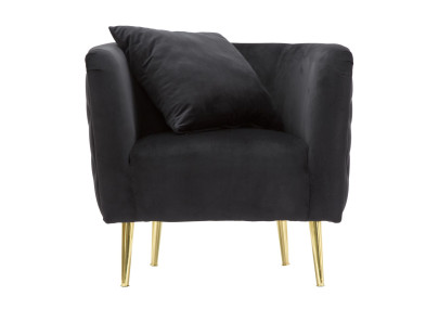 Fauteuil Bucarest Noir – Élégance ténébreuse au charme intemporel (76×74×71 cm)
