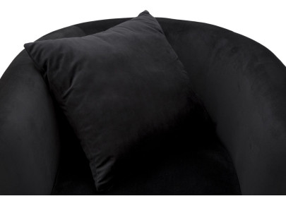 Fauteuil Bucarest Noir – Élégance ténébreuse au charme intemporel (76×74×71 cm)