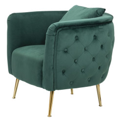 Fauteuil Bucarest Vert – Éclat sophistiqué en vert profond (76×74×73 cm)