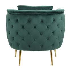 Fauteuil Bucarest Vert – Éclat sophistiqué en vert profond (76×74×73 cm)
