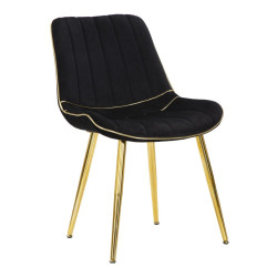 Chaises Paris Nera/Or (set de 2) – Un duo majestueux noir & doré (51×59×79 cm)
