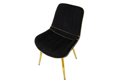 Chaises Paris Nera/Or (set de 2) – Un duo majestueux noir & doré (51×59×79 cm)